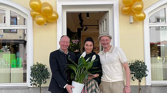 v.l.: 2. BGM Günther Eibl, Regina Woll und Johannes Woll